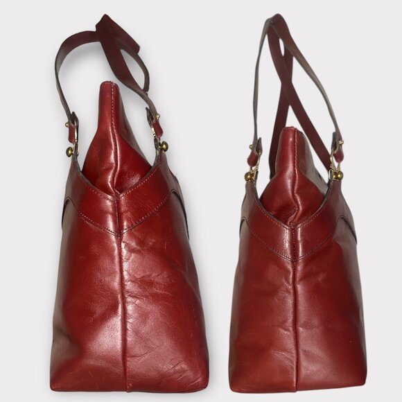 VTG Etienne Aigner Oxblood Red Leather Shoulder Bag & Belt Set 70s-80s Germany - Picture 5 of 13